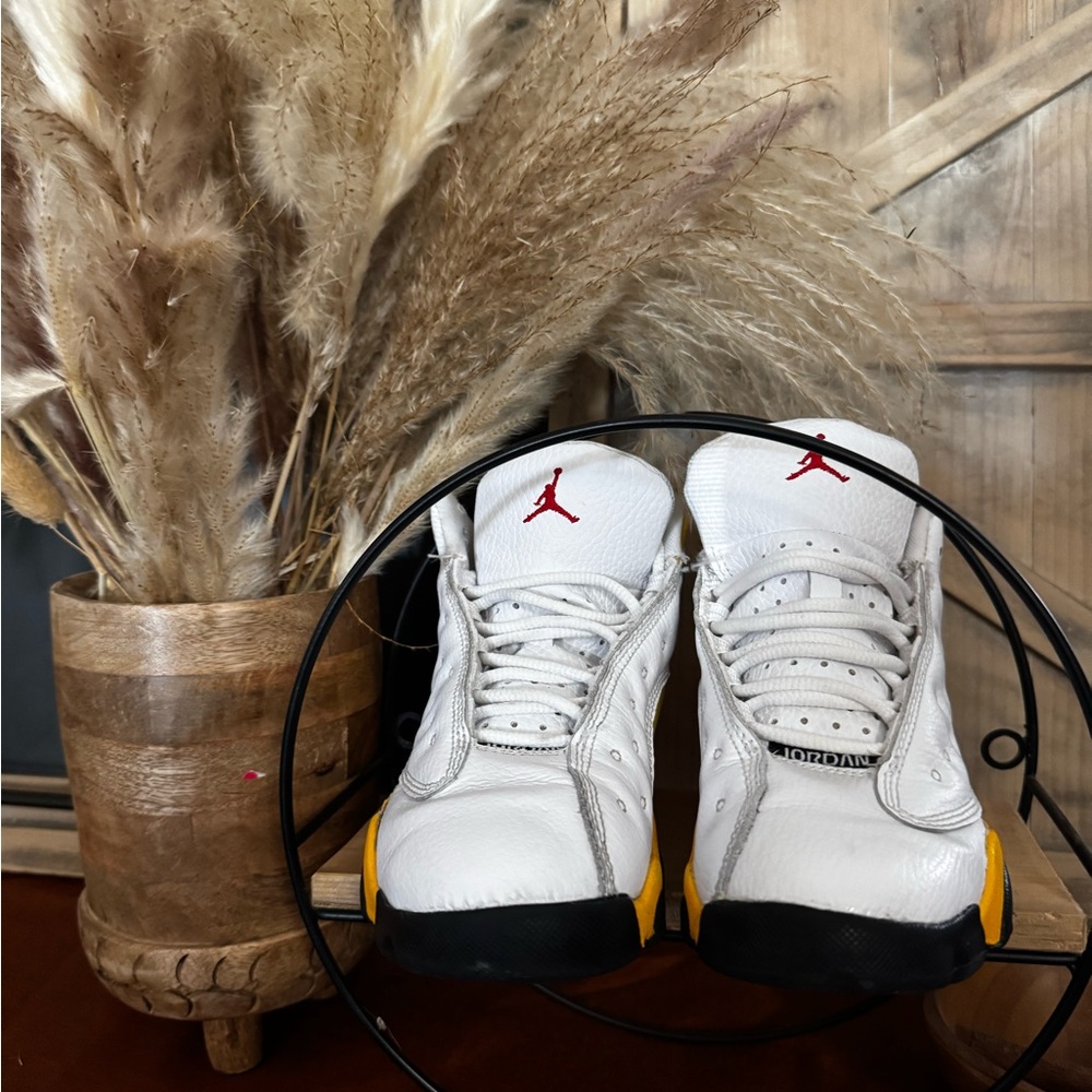 Nike Air Jordan White Yellow Red Black Gym Sneakers Shoe Retro 2Years old